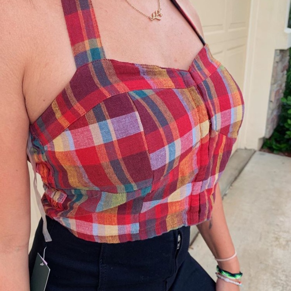 AMERICAN EAGLE FLANNEL PRINT HALTER